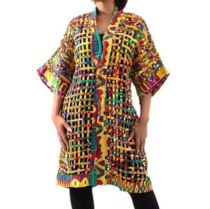 African-Made Kente Mesh Cape-Jacket